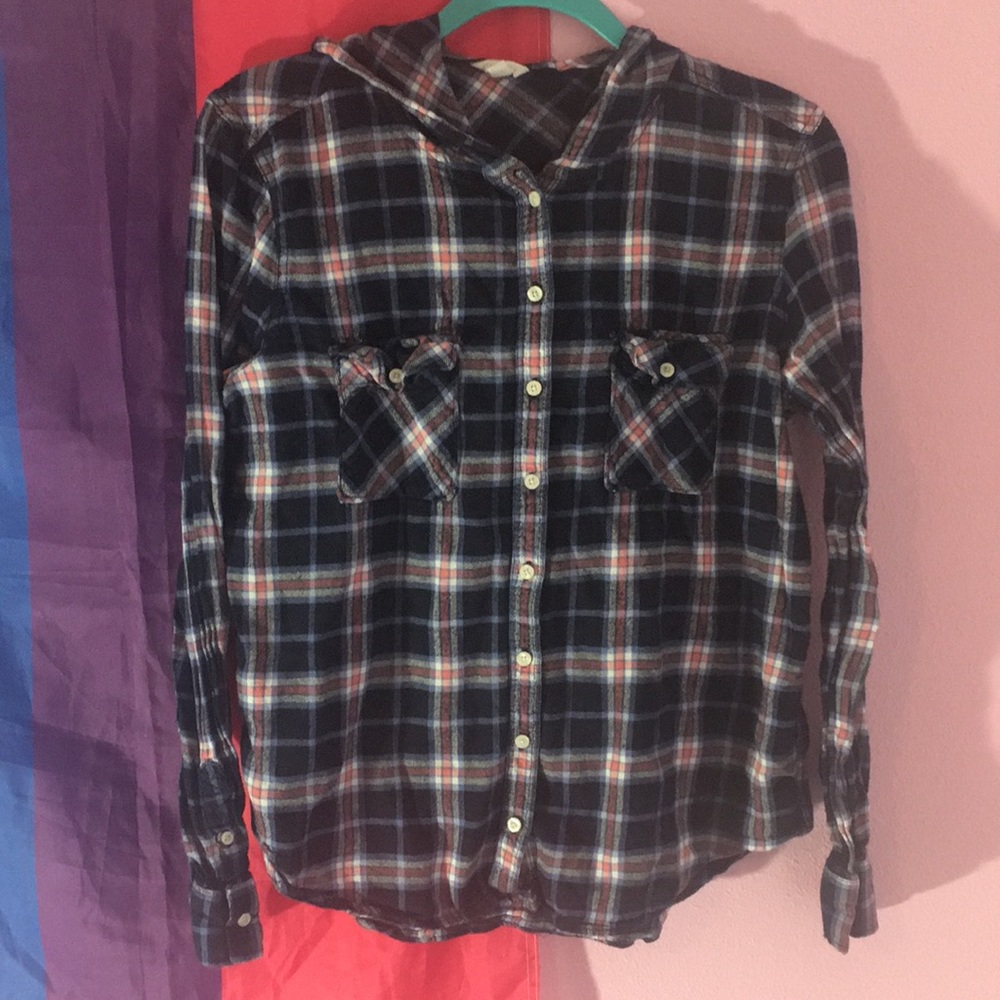 Aeropostale hooded button up XL